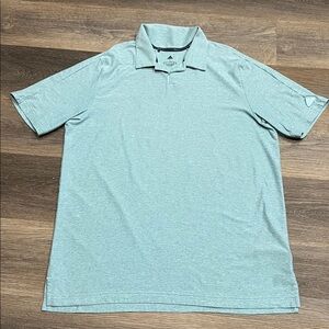 (23) Adidas Prime Green Golf Polo
